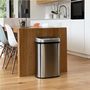 Voir la diapositive 4 : Kitchen move Poubelle automatique 58l inox - bat-58ls06a silvery