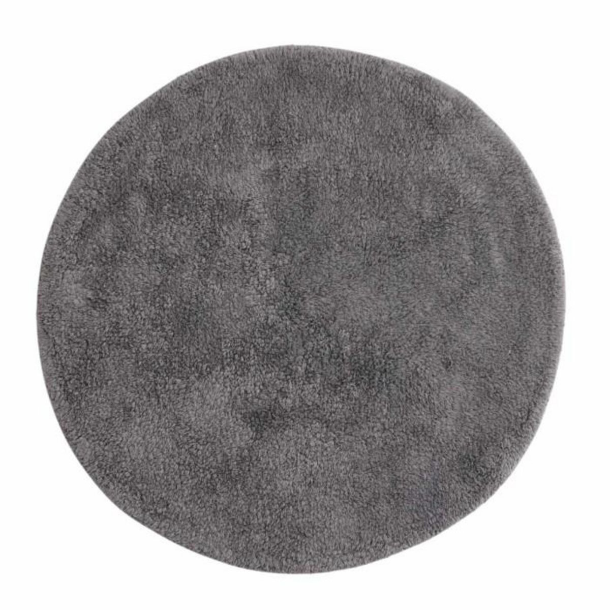Paris Prix Tapis Rond de Salle de Bain  Valle  60cm Gris Foncé