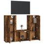 Voir la diapositive 3 : VIDAXL Ensemble de meubles TV 3 pcs Chene fume Bois d'ingenierie