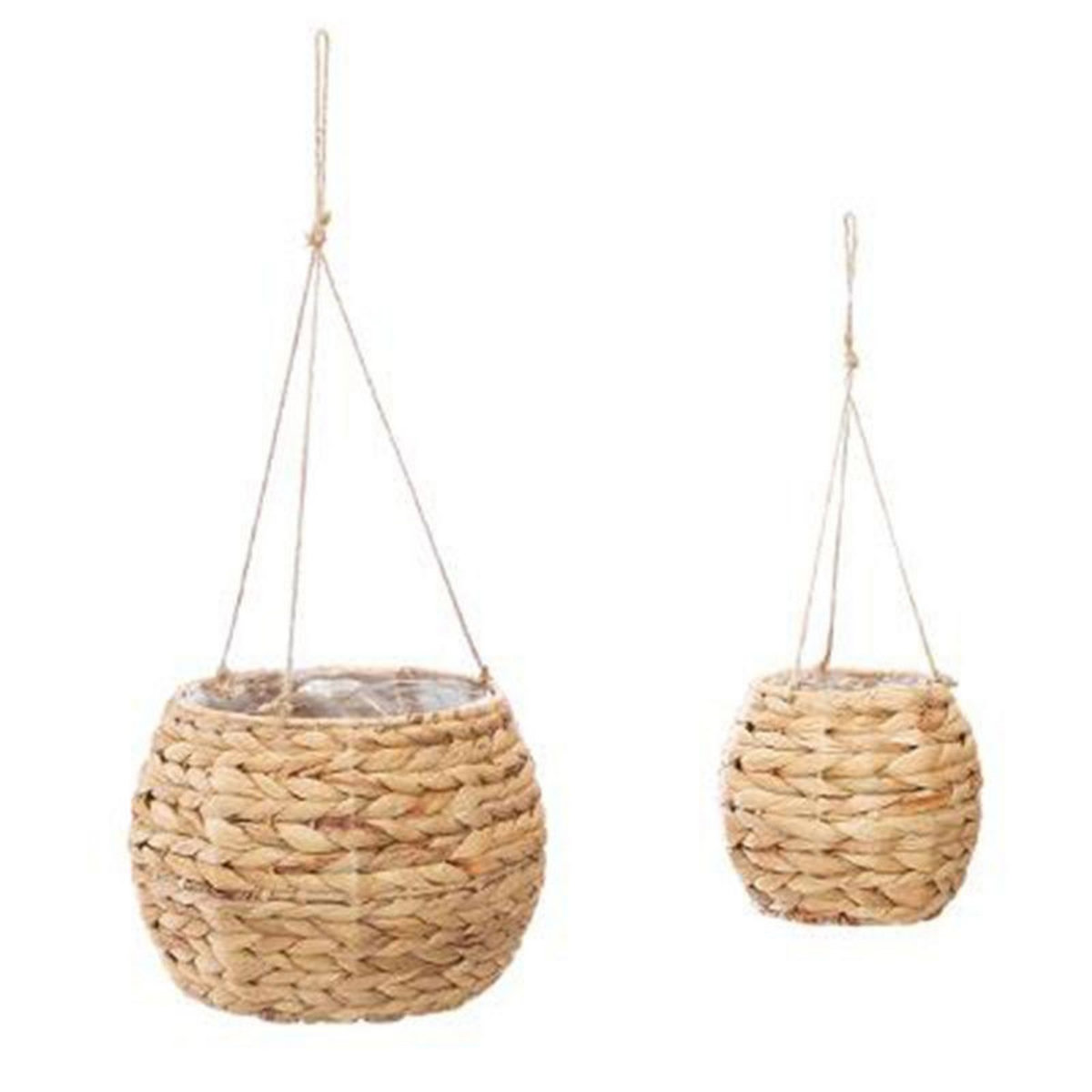  Lot de 2 Cache-Pots Déco  Hya  26cm Naturel