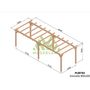 Voir la diapositive 2 : JARDIDECO Pergola en bois lamellé-collé Grenoble 800 x 300 cm - Maderland
