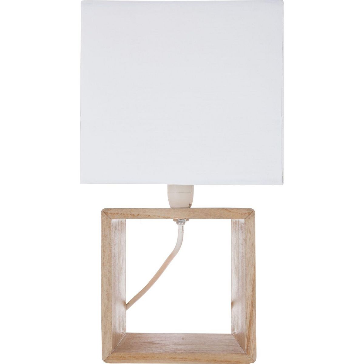 ATMOSPHERA Lampe à poser design Scandi - H. 32 cm - Blanc
