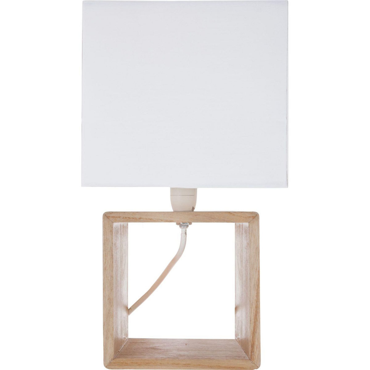 ATMOSPHERA Lampe à poser design Scandi - H. 32 cm - Blanc