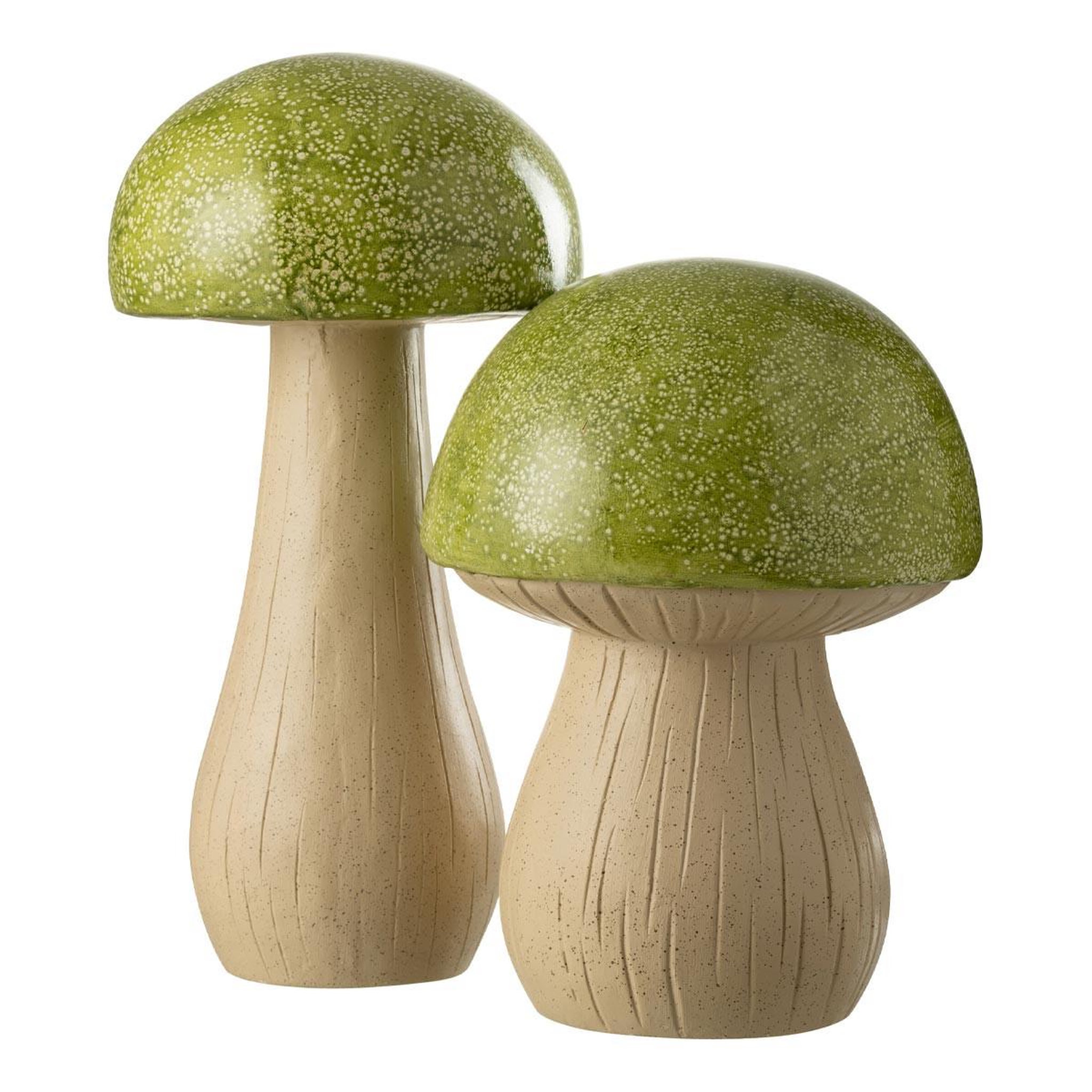 J-LINE Lot de 2 champignons extérieur  pasquale  48cm vert