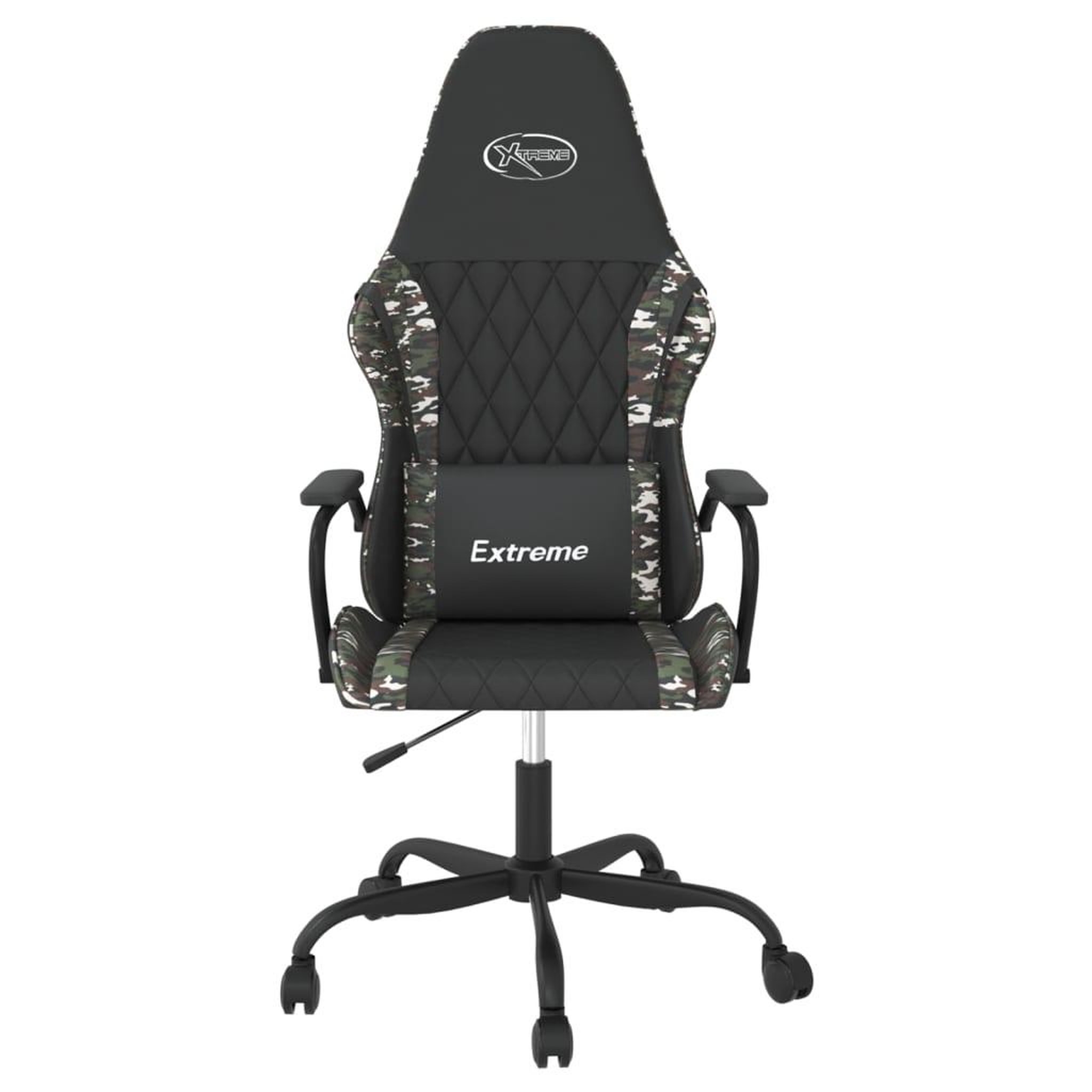 Voir la diapositive 3 : VIDAXL Chaise de jeu de massage Noir et camouflage Similicuir