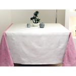 Vent du sud Nappe jacquard anti-tâches Teflon BRIGNOLES. Coloris disponibles : Rose