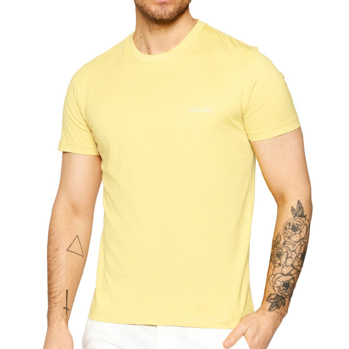 CALVIN KLEIN JEANS T shirt Jaune Homme Calvin Klein Essential pas