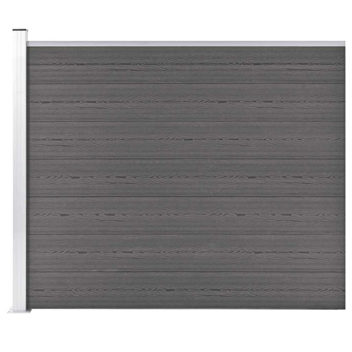 VIDAXL Panneau de cloture WPC 175x146 cm Gris