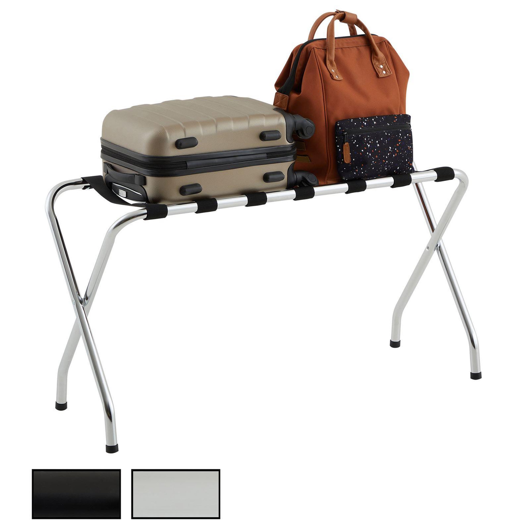 IDIMEX Porte-valise voyage, structure pliable en métal. Coloris disponibles : Gris