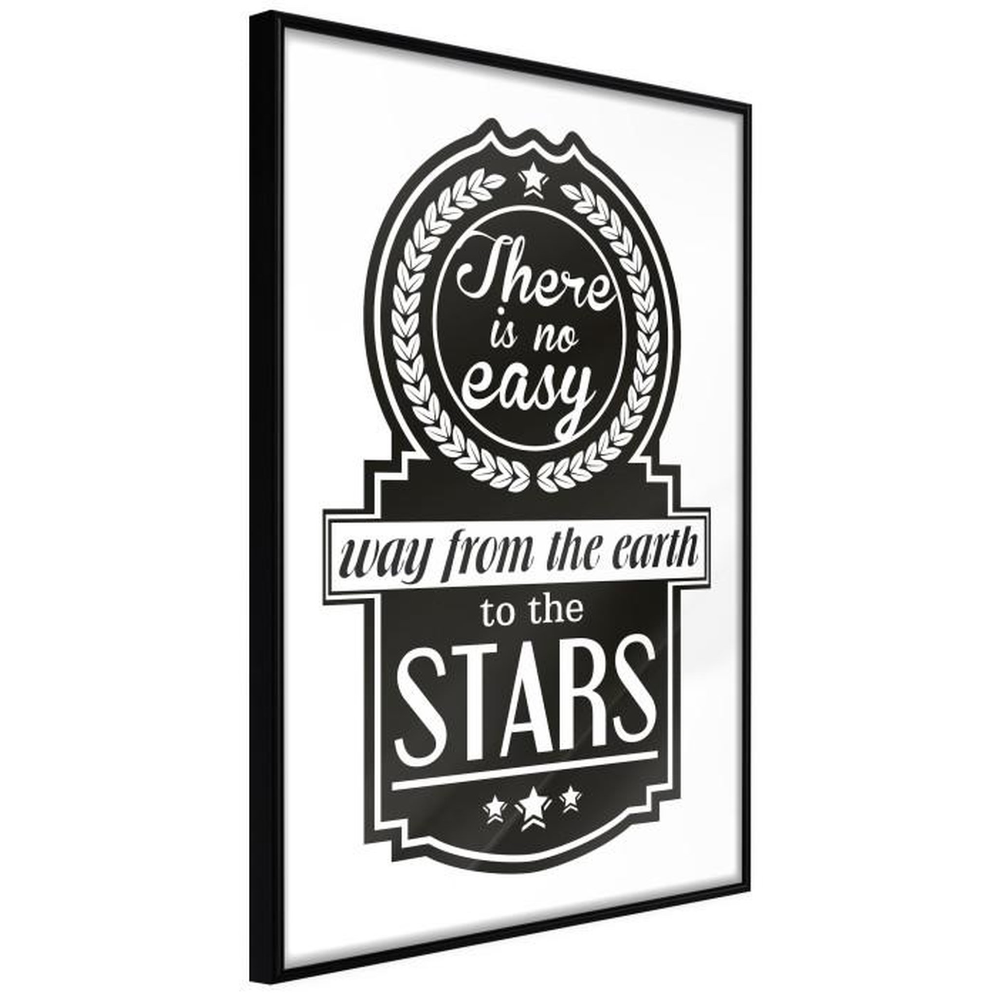 Paris Prix Affiche Murale Encadrée  Way to the Stars. Coloris disponibles : Noir, Jaune