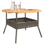 Voir la diapositive 4 : VIDAXL Table de jardin et dessus en bois d'acacia gris resine tressee