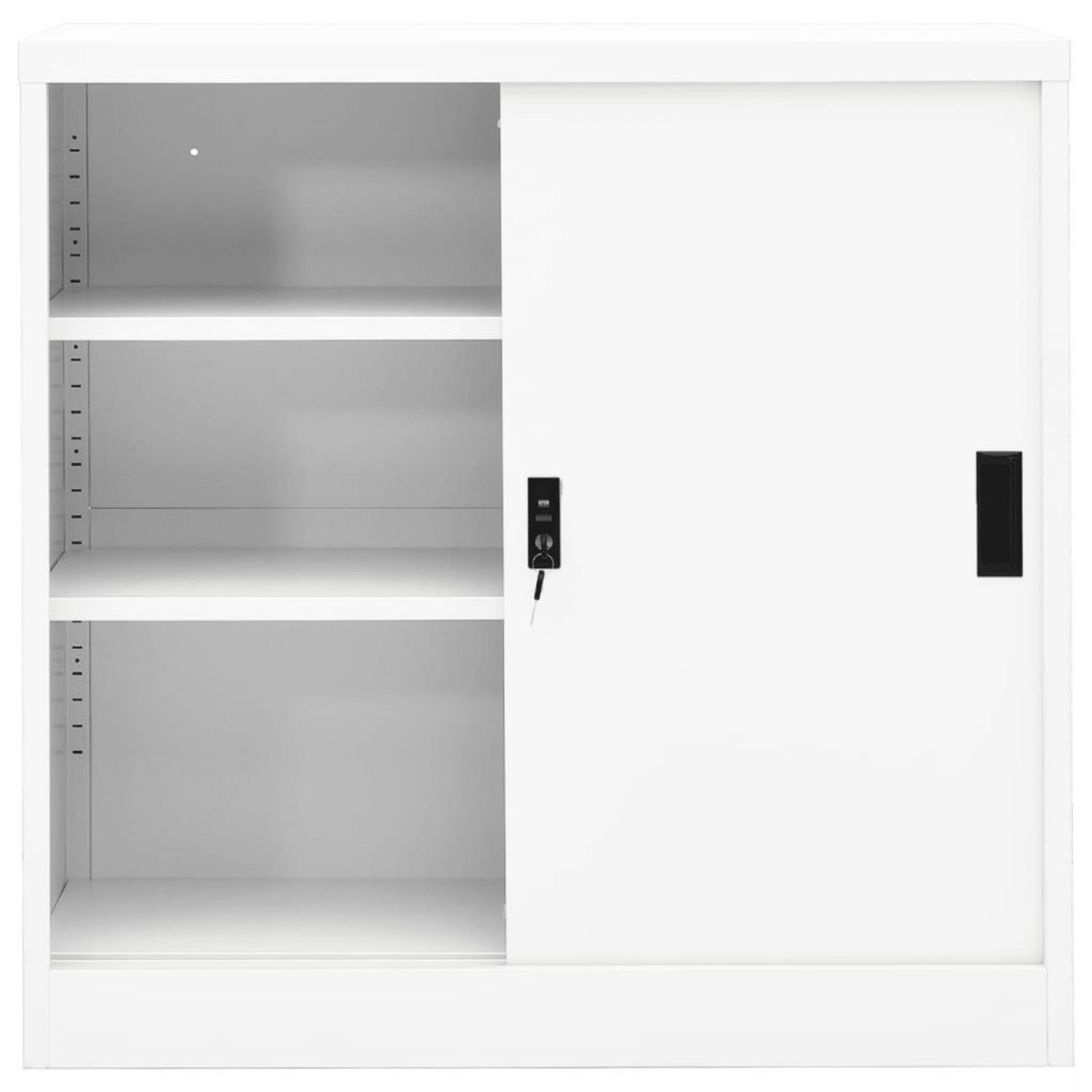 VIDAXL Armoire de bureau avec porte coulissante Blanc 90x40x90cm Acier