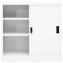 Voir la diapositive 3 : VIDAXL Armoire de bureau avec porte coulissante Blanc 90x40x90cm Acier