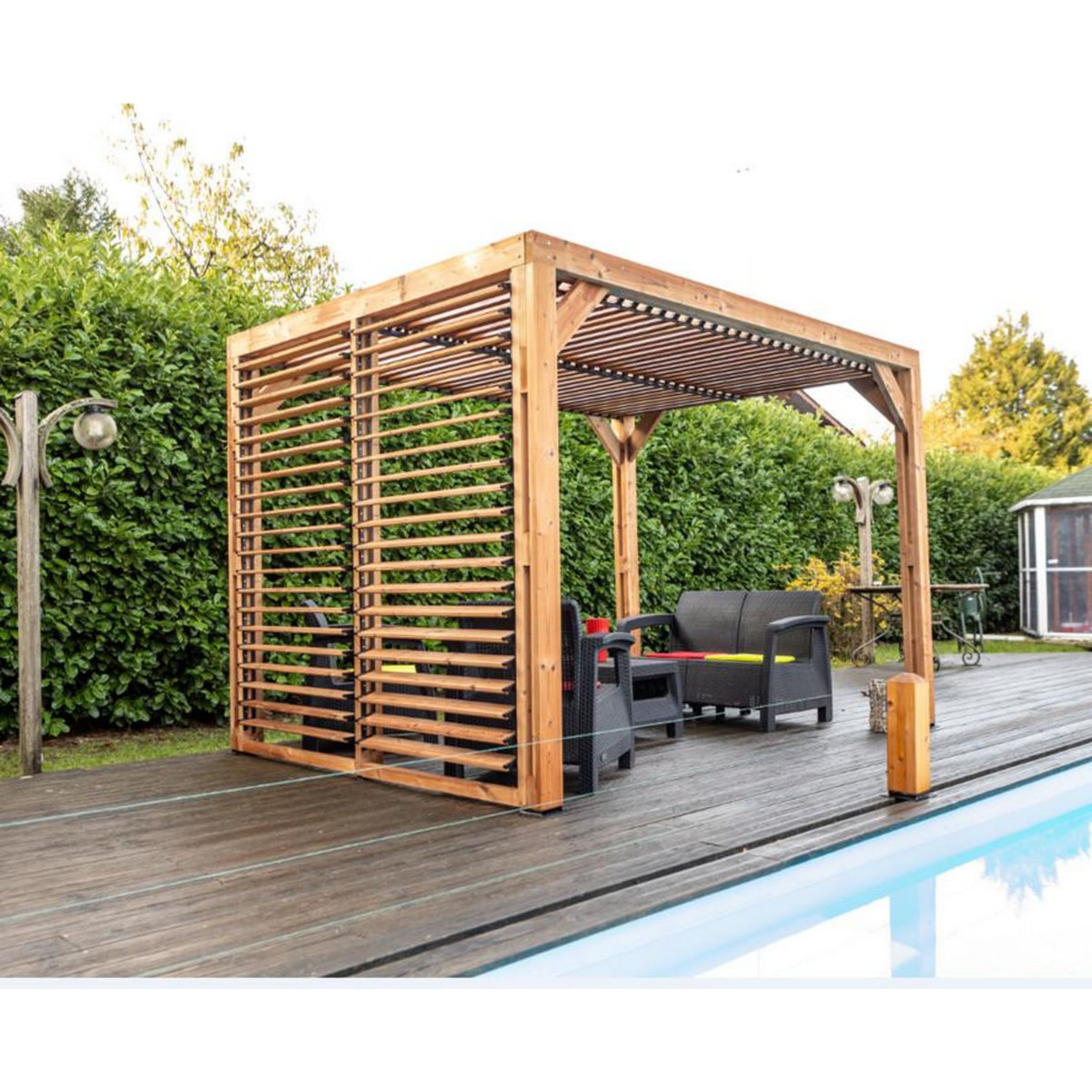Hisense Pergola 7.32m² bois traité - tho2331vt