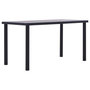 Voir la diapositive 1 : VIDAXL Table a manger Noir et gris beton 140x70x75 cm MDF