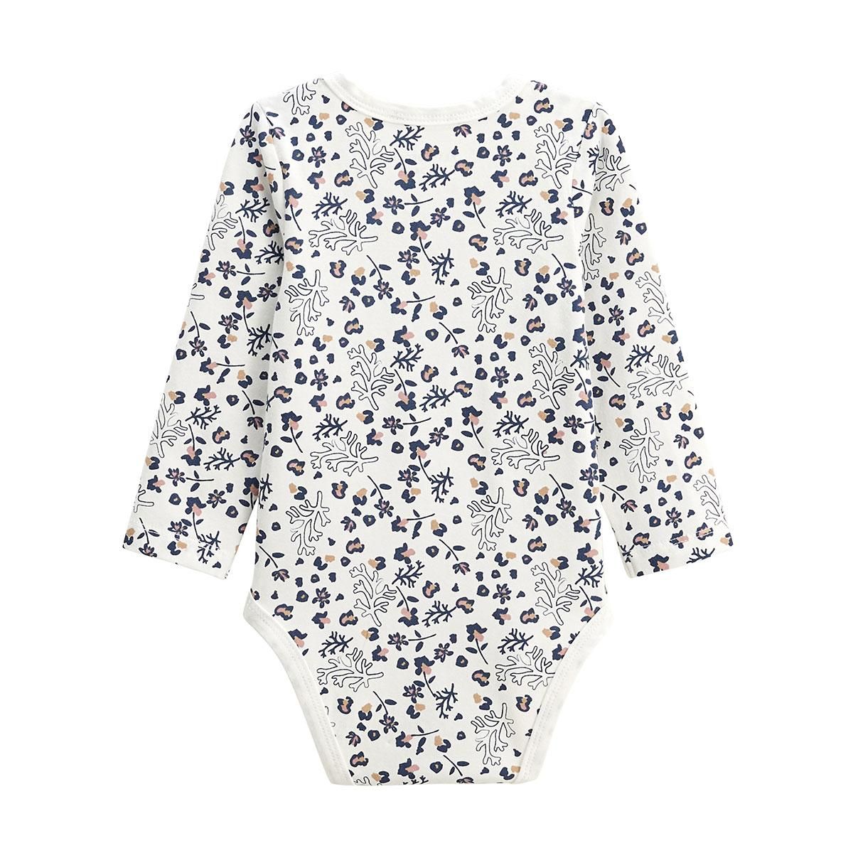 Petit Béguin Lot de 2 bodies bébé manches longues Céleste