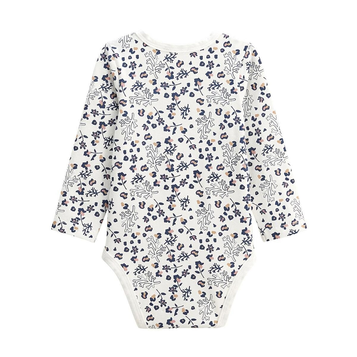 Petit Béguin Lot de 2 bodies bébé manches longues Céleste