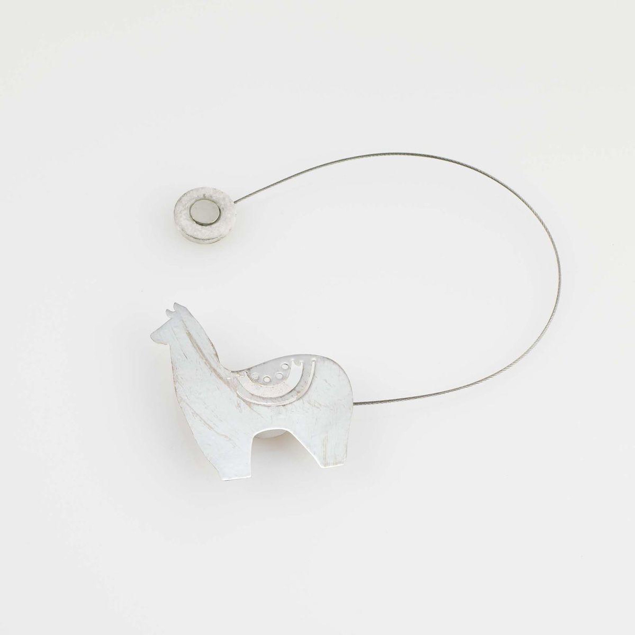 Voir la diapositive 2 : Douceur d'Intérieur Embrasse de rideau aimantée  yzma  30cm blanc