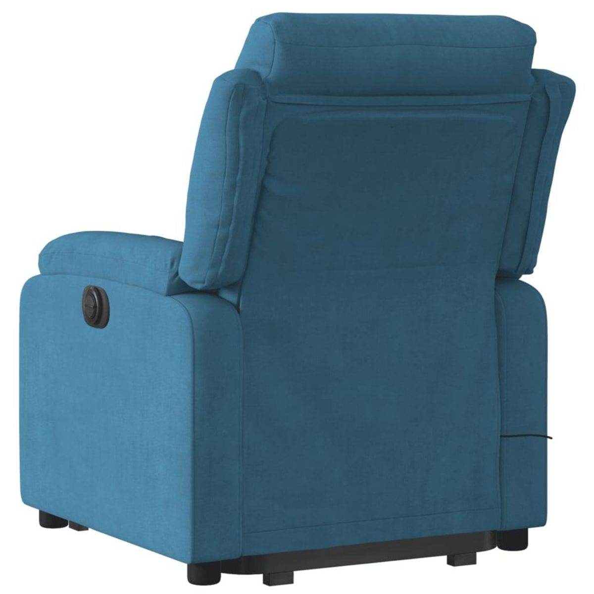 VIDAXL Fauteuil inclinable de massage electrique bleu velours