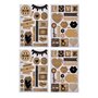 Voir la diapositive 1 : Paris Prix Lot de 2 Planches de Stickers  Love  Naturel