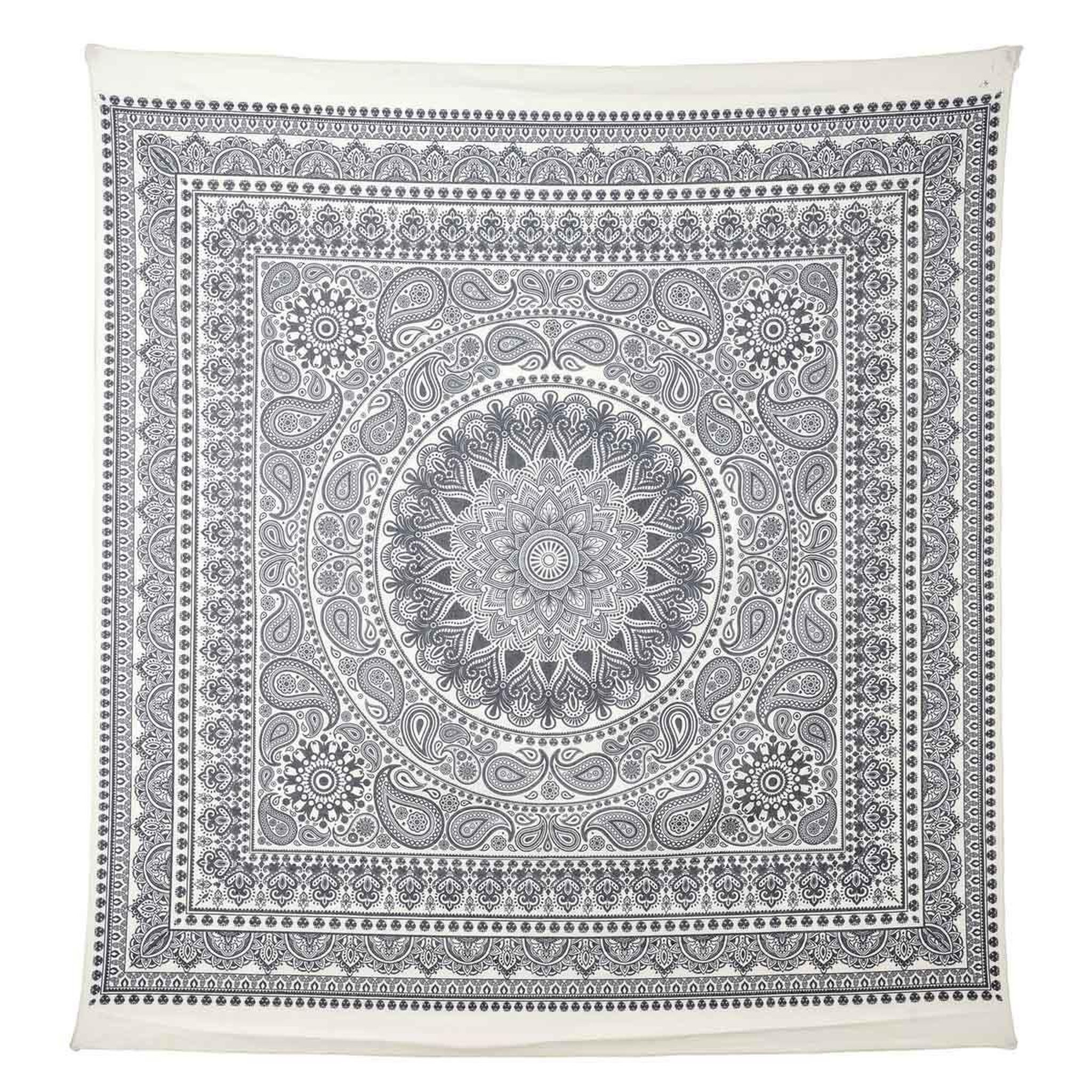 The Home Deco Factory Tapisserie murale déco  mandala  150cm gris