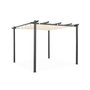 Voir la diapositive 1 : SWEEEK Pergola, aluminium, 3x3m, toile coulissante