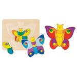 Goki GOKI Butterfly 3-layer wooden Puzzle