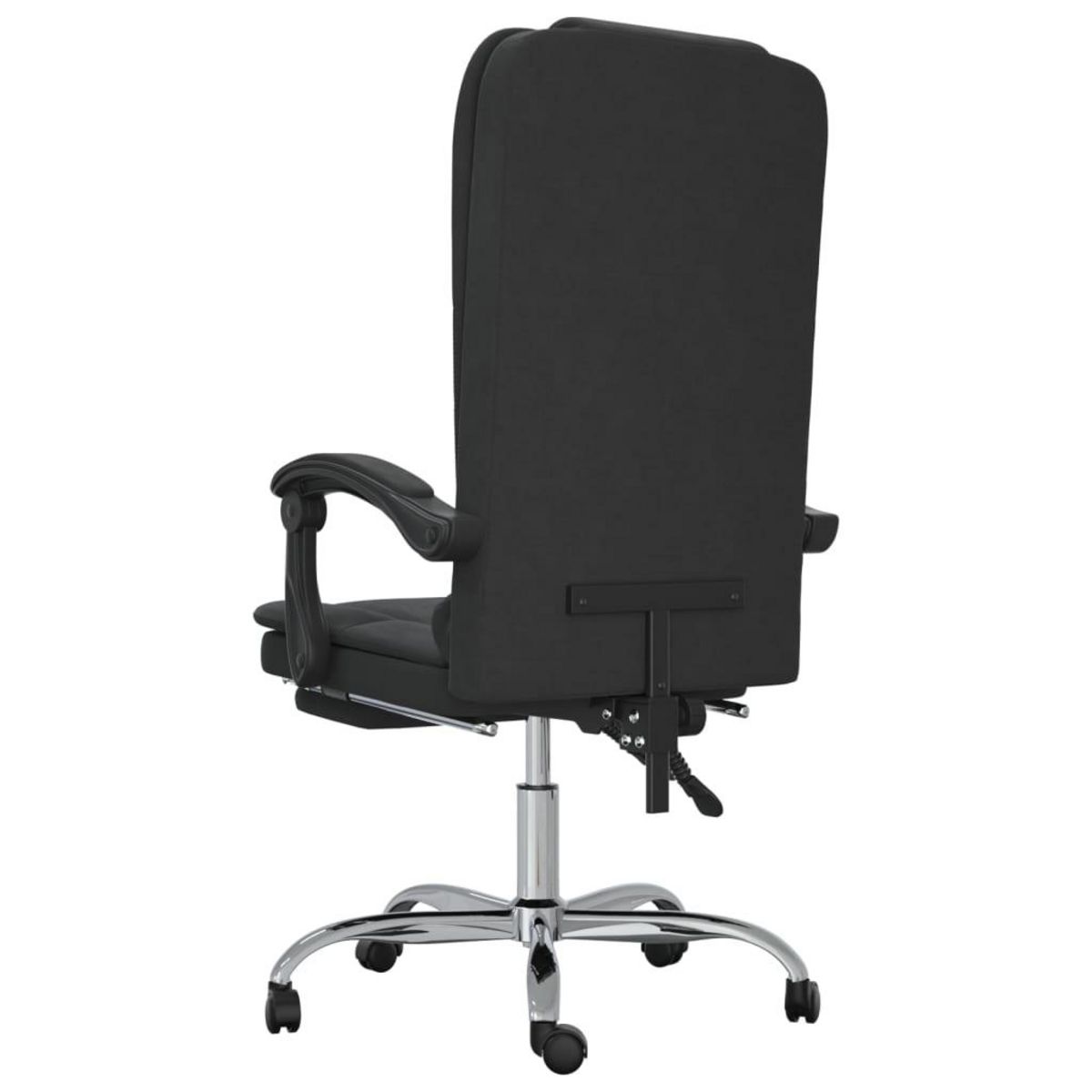 VIDAXL Fauteuil de massage inclinable de bureau Noir Velours
