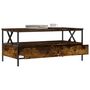 Voir la diapositive 4 : VIDAXL Table basse chene fume 100x51x45 cm bois d'ingenierie