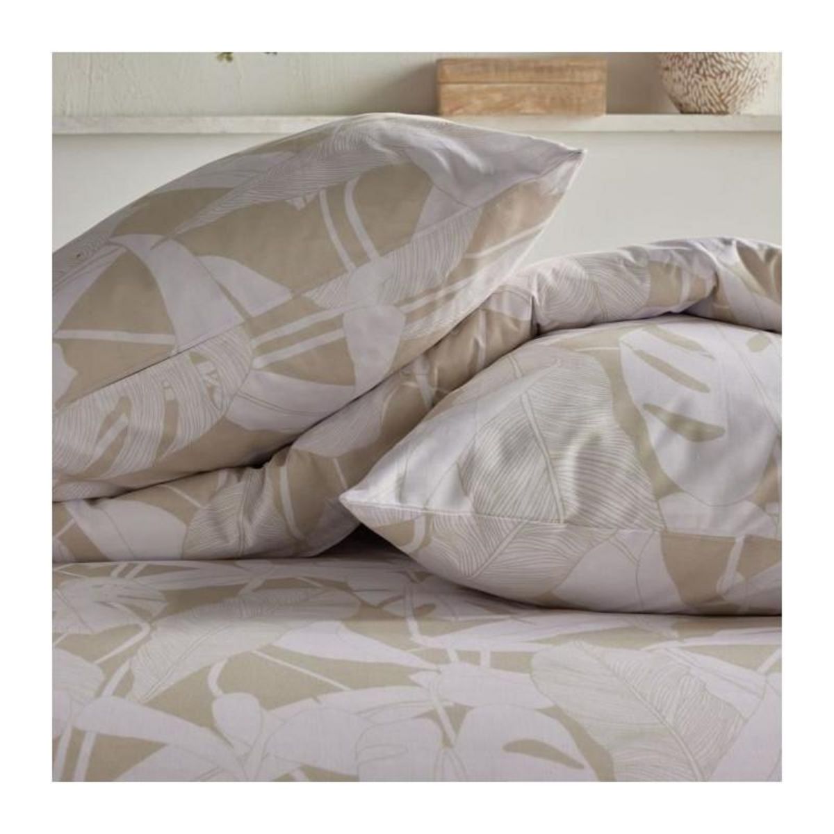 Today Parure de lit - TODAY Crazy - Imprimé Jungle - 2 personnes - 220 x 240 cm - Beige