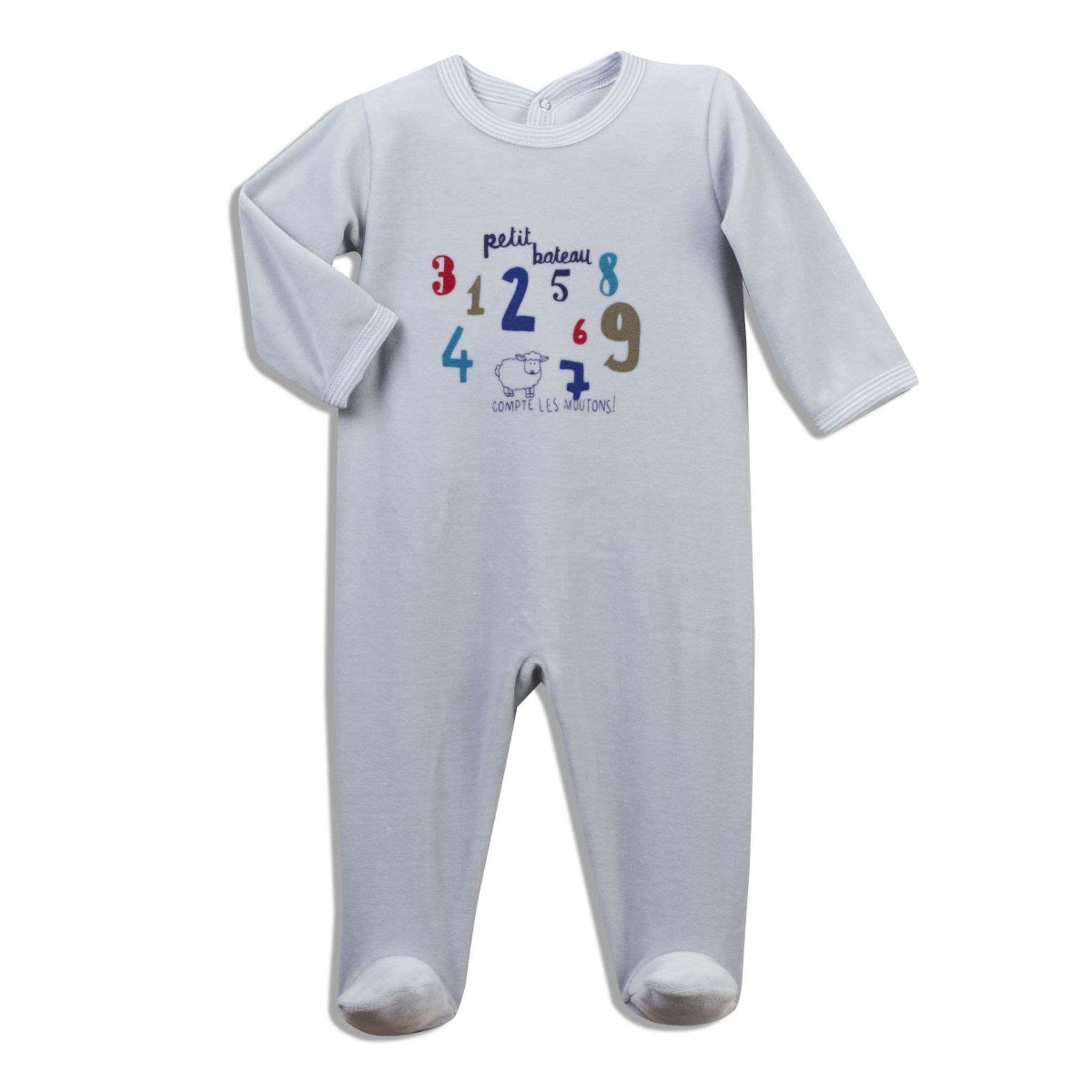 Pyjama Bébé Petit Bateau En Velours Imprimé - Bouclette Douce, Boutons-pression, Mixte