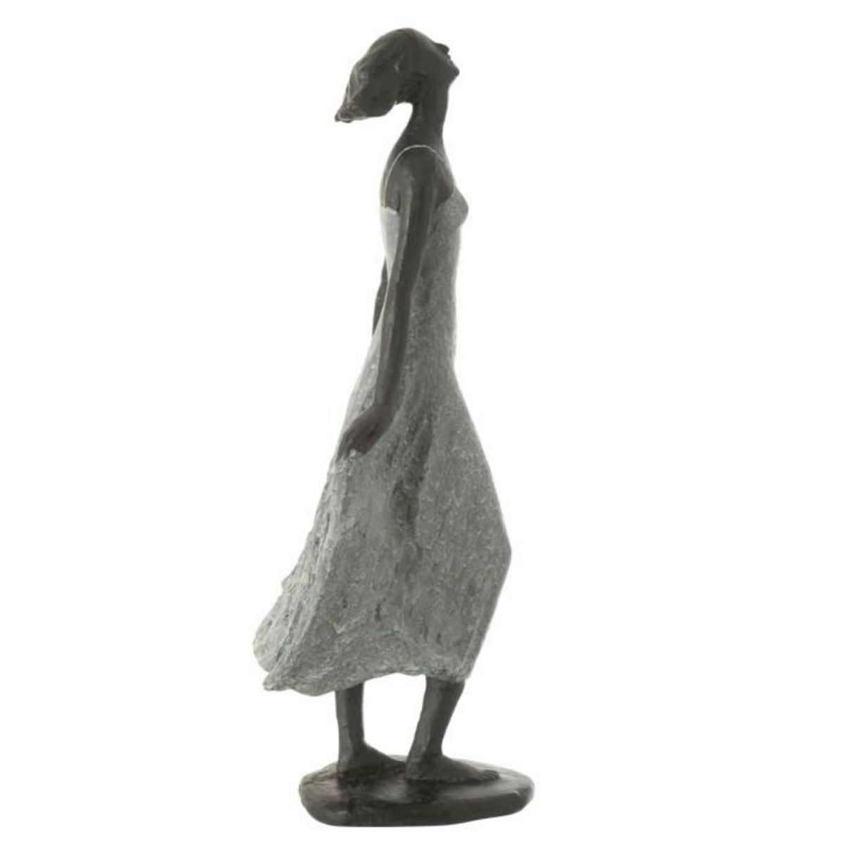 Paris Prix Statue Fille en Résine  Ciel  54cm Gris
