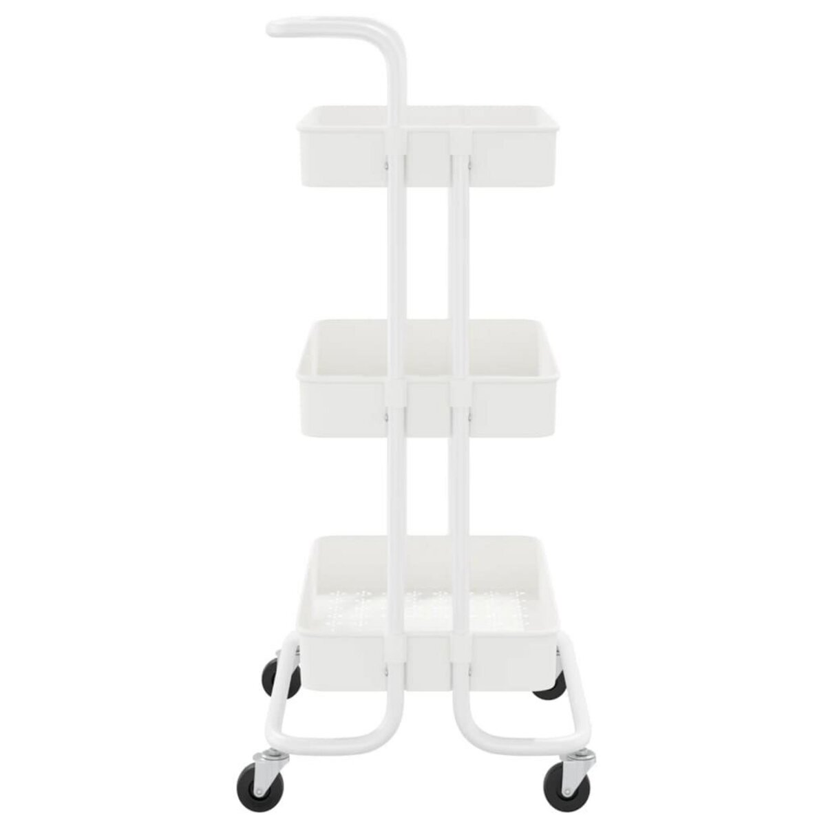 VIDAXL Chariot de cuisine 3 niveaux Blanc 42x35x85 cm Fer et ABS