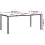 Voir la diapositive 6 : VIDAXL Table de jardin Marron 190x90x75 cm Verre trempe/resine tressee