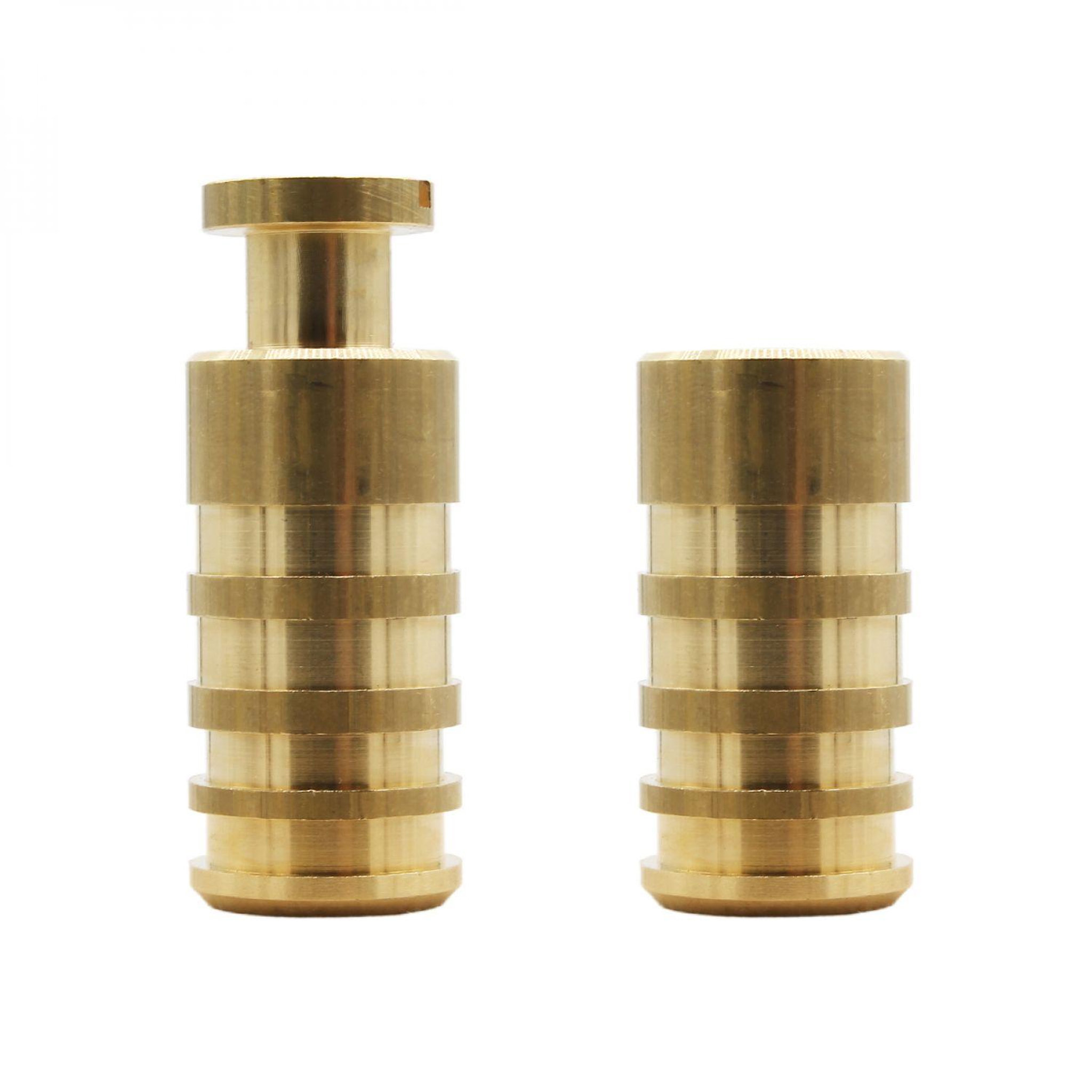 LINXOR Lot de 5 pitons escamotables en laiton - Diam 20 mm
