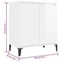 Voir la diapositive 6 : VIDAXL Buffet blanc brillant 60x35x70 cm bois d'ingenierie