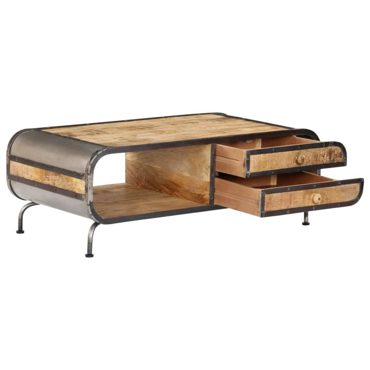 VIDAXL Table basse 100x50x35 cm Bois de manguier massif
