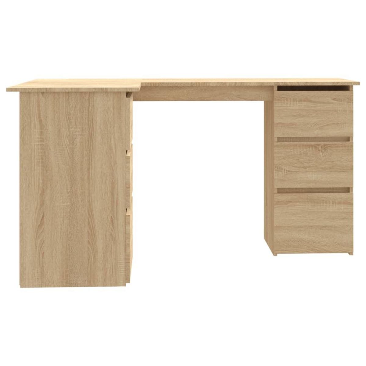 VIDAXL Bureau d'angle Chene sonoma 145x100x76 cm Bois d'ingenierie