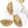 Voir la diapositive 2 : Paris Prix Guirlande Lumineuse à Led  10 Boules  192cm Or & Blanc