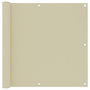 Voir la diapositive 1 : VIDAXL Ecran de balcon Creme 90x300 cm Tissu Oxford