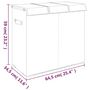 Voir la diapositive 6 : VIDAXL Panier a linge pliable Gris 64,5x34,5x59 cm Tissu en faux lin