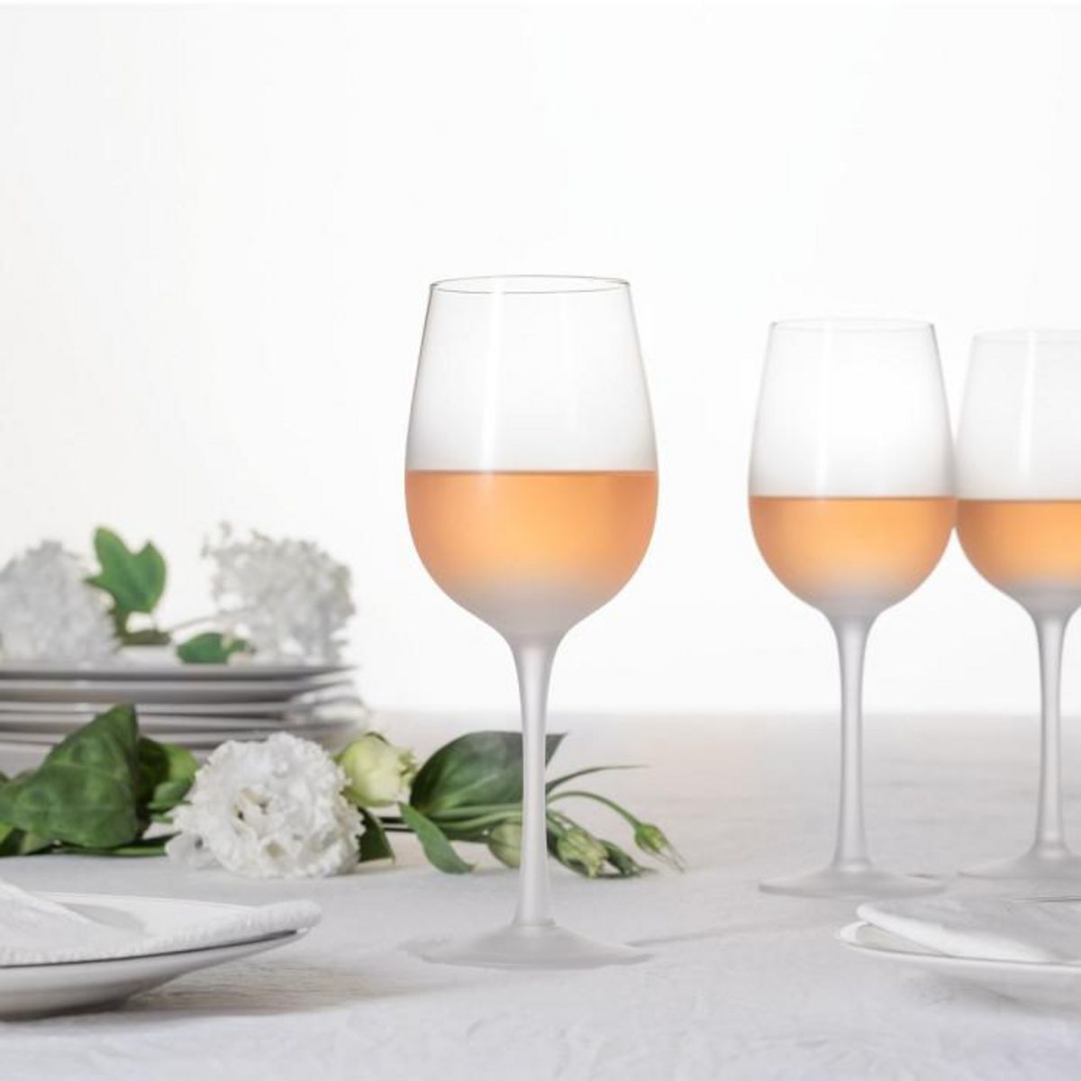 SECRET DE GOURMET Lot de 6 Verres à Vin  Givrés  38cl Transparent