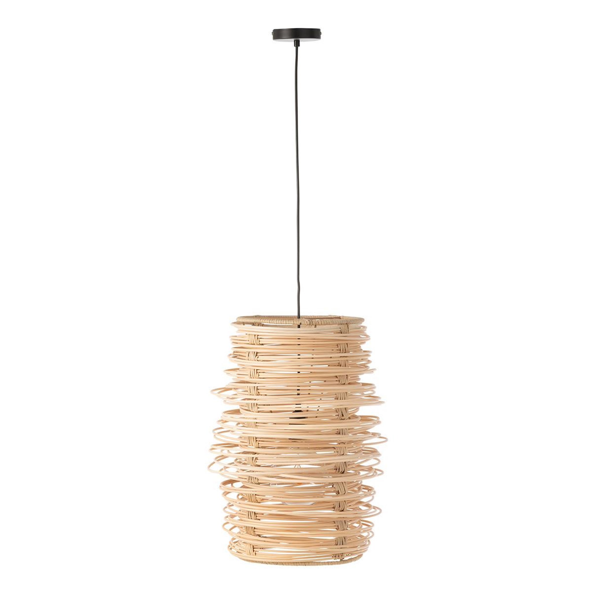 Voir la diapositive 1 : J-LINE Lampe suspension en rotin  wea  50cm naturel