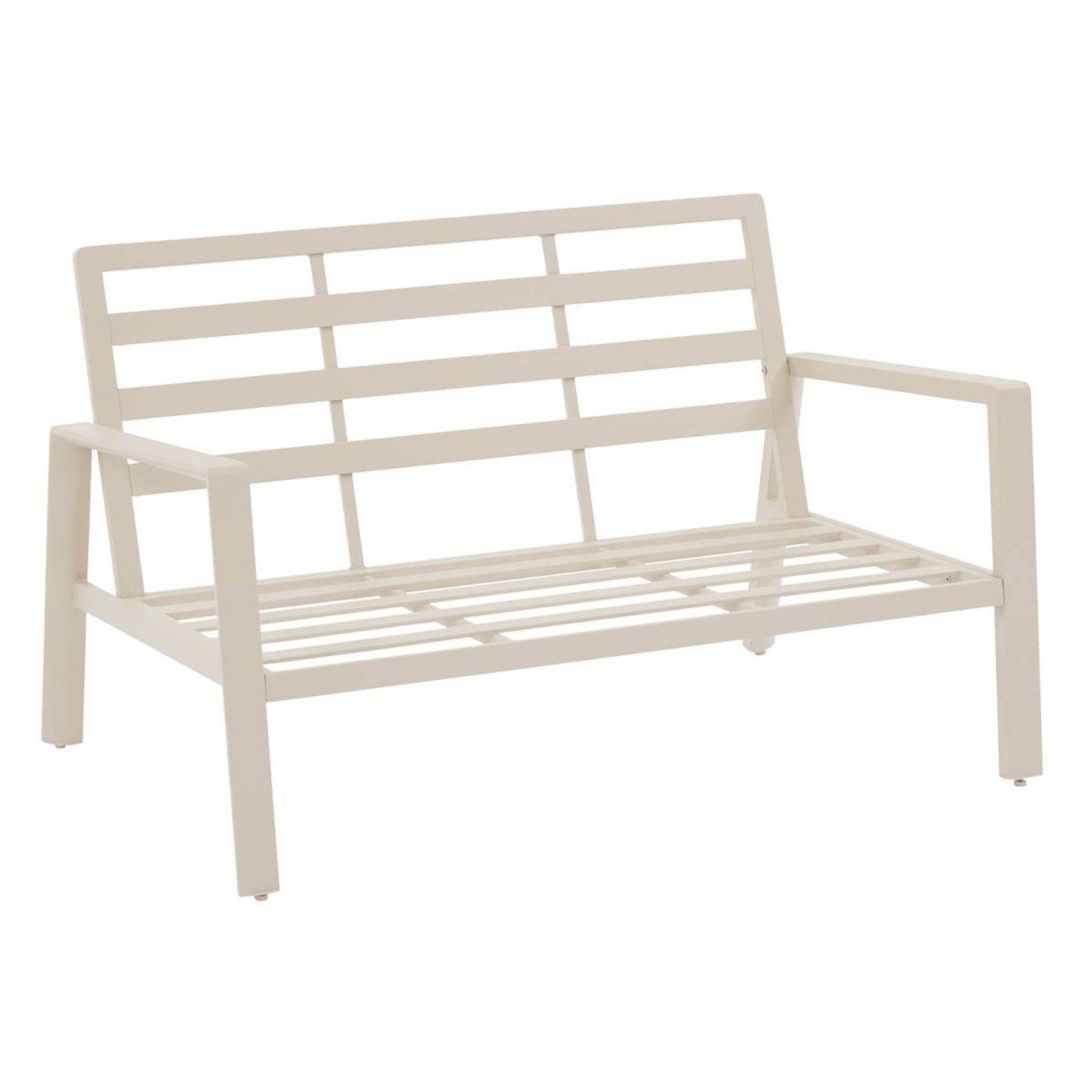 Voir la diapositive 3 : HESPERIDE Canapé de jardin en aluminium 2 places luzane - argile