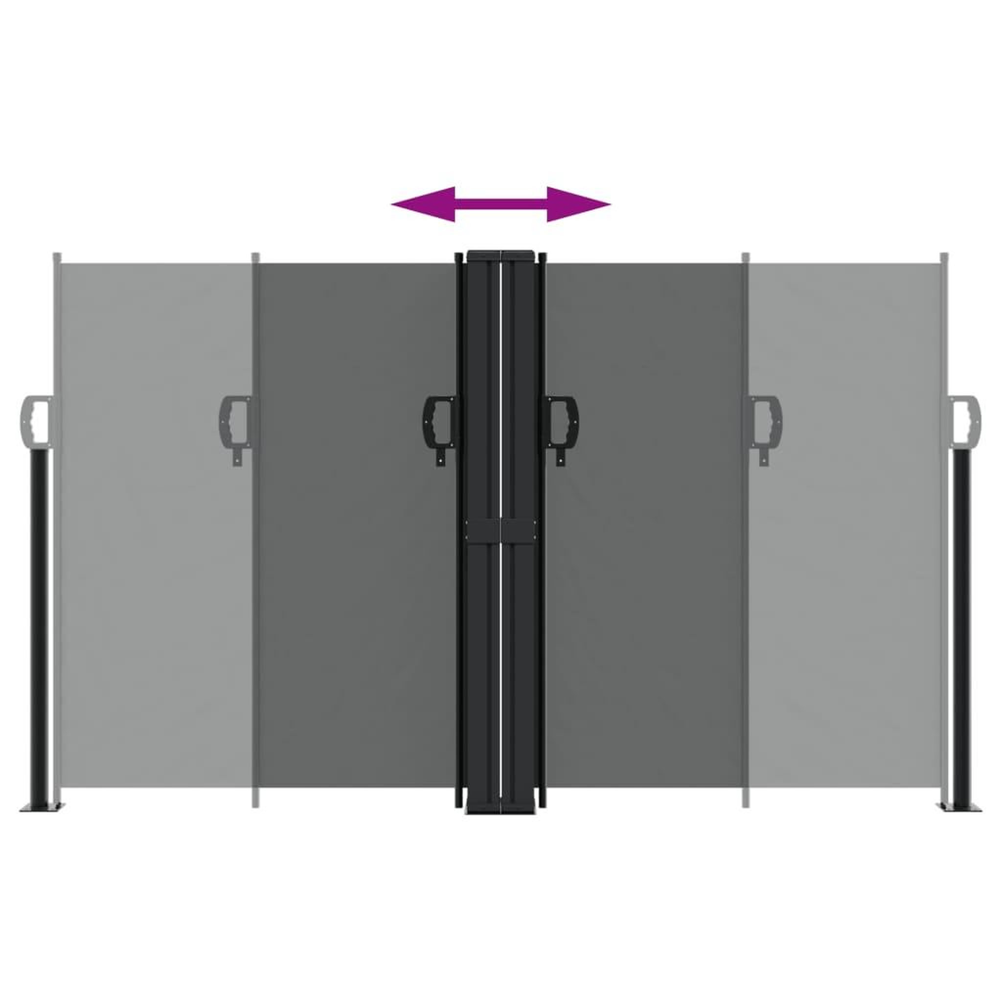 Voir la diapositive 5 : VIDAXL Auvent lateral retractable anthracite 140x1000 cm