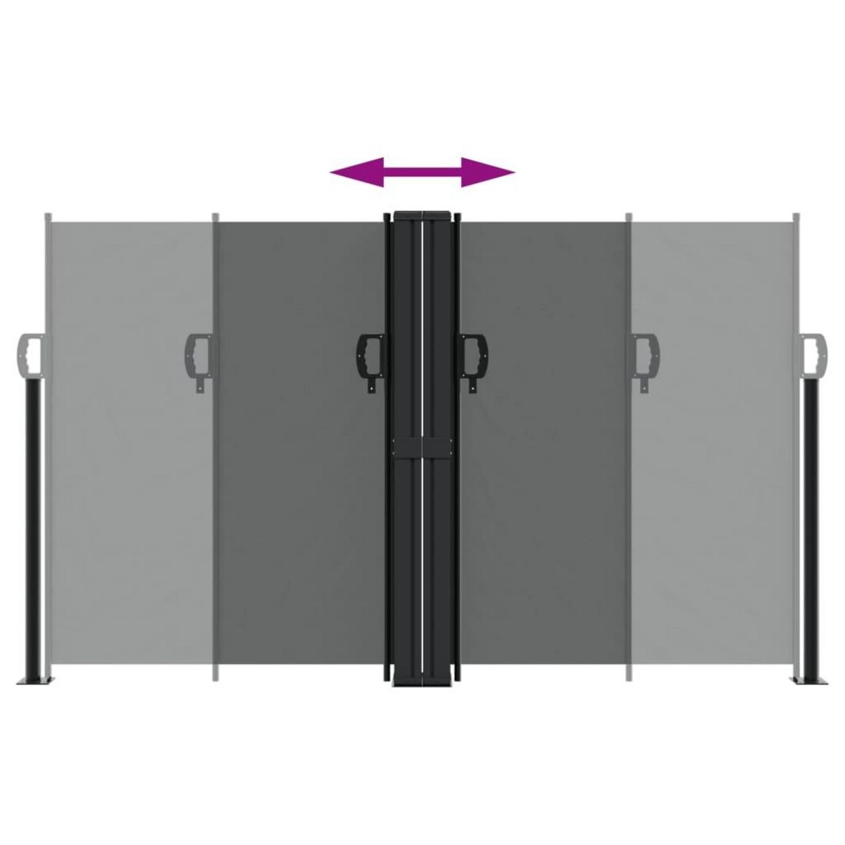 VIDAXL Auvent lateral retractable anthracite 140x1000 cm