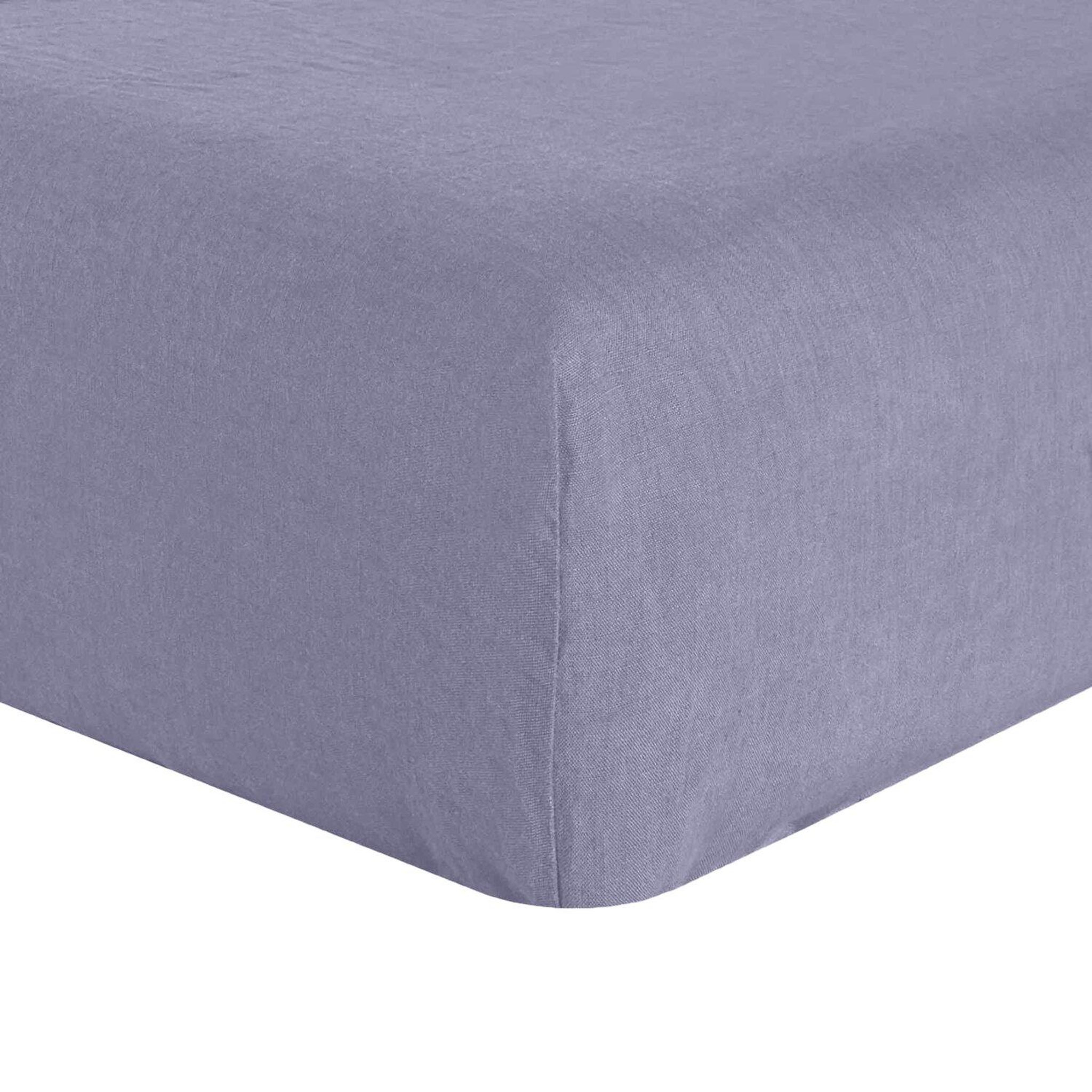 Voir la diapositive 1 : BATON ROUGE Drap housse 100% lin lavé 160g kiwi