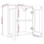 Voir la diapositive 6 : VIDAXL Armoire vitree suspendue Chene fume 60x31x60 cm Bois ingenierie