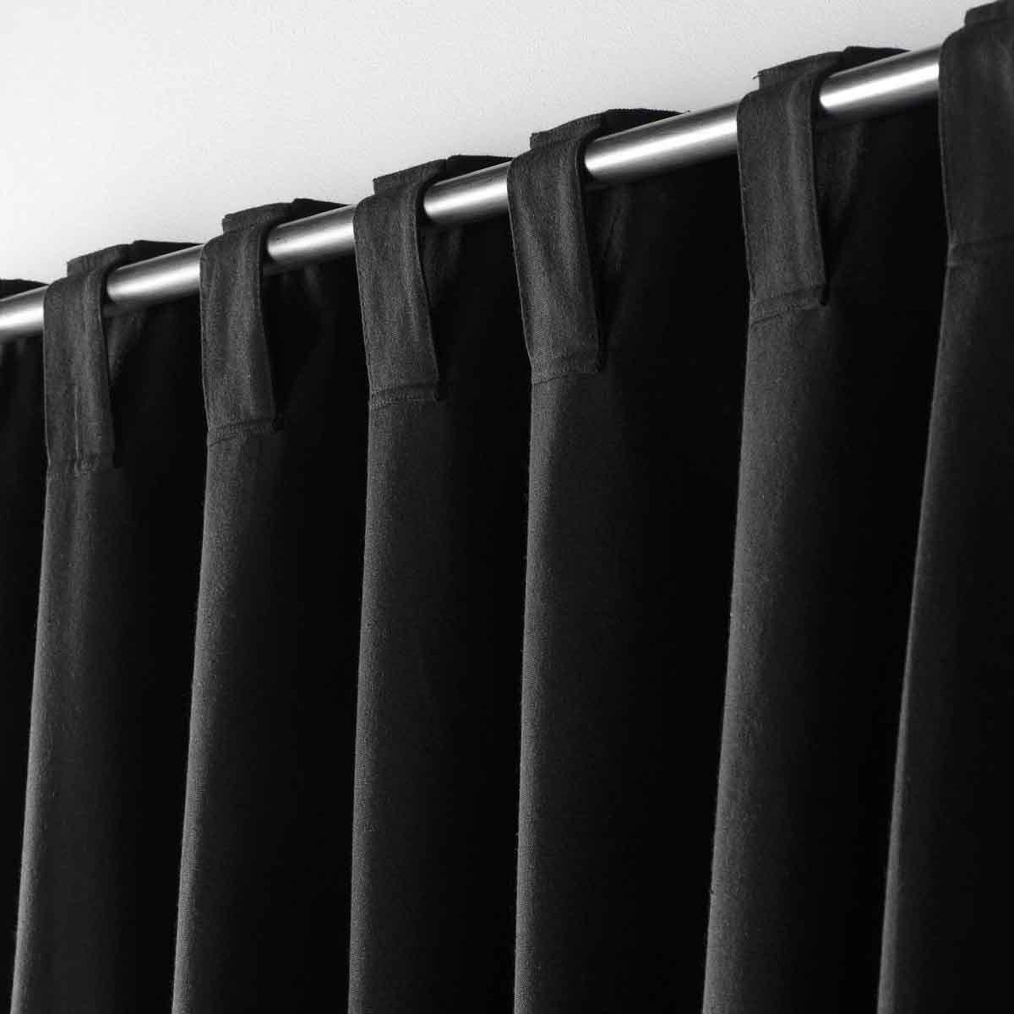 Voir la diapositive 3 : Douceur d'Intérieur Rideau à passants  mistraline  140x240cm noir