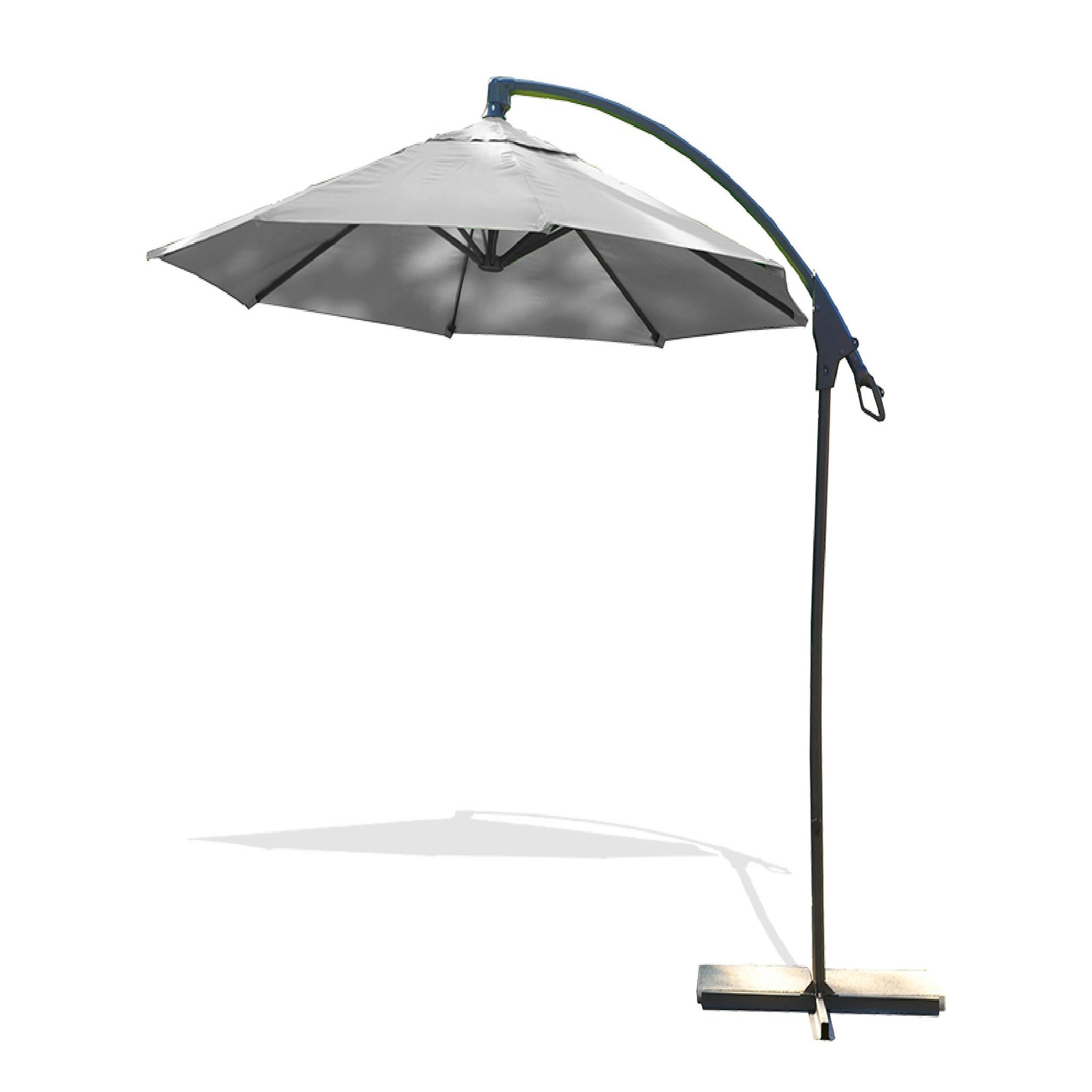 DCB GARDEN Parasol avec pied excentré en acier et toile
